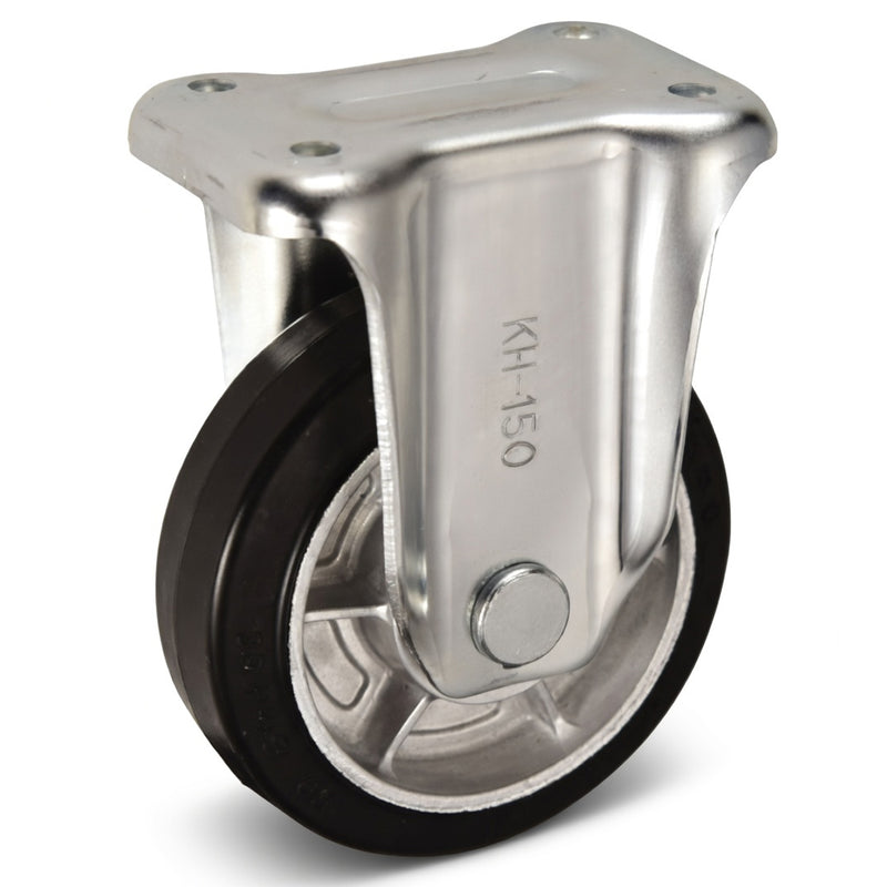 Bánh xe đẩy tải nặng, thân cao Ukai KH-Type cố định, không khóa bánh, đường kính từ 100mm - 200mm