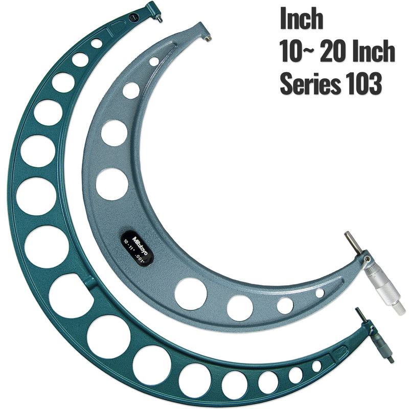 Panme đo ngoài Mitutoyo Series 103 hệ Inch, Nhóm dãy đo từ 10 - 20 Inch