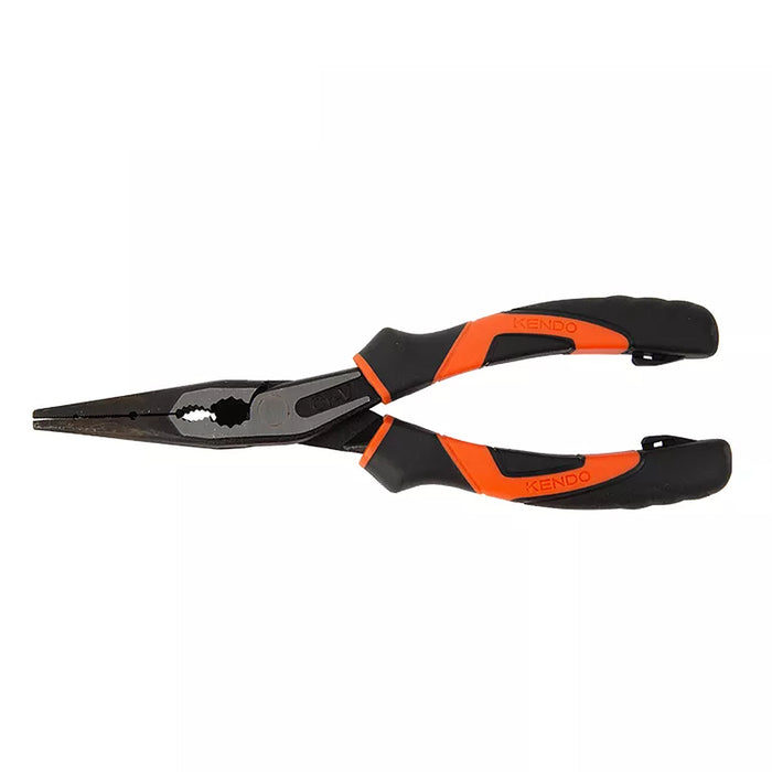 Kìm nhọn Kendo dài 7 inch - 8 inch (185mm - 200mm), vật liệu thép CR-V, có trợ lực, hệ chuyên nghiệp