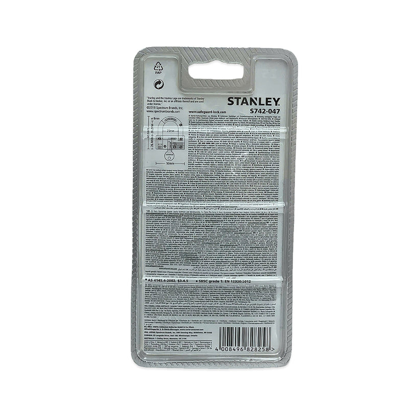 Ổ khóa treo đồng thau STANLEY kích thước 40mm - 50mm, càng khóa bằng thép cường lực.