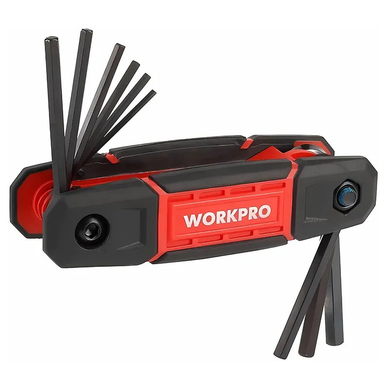 Bộ lục giác gập hệ inch, 9 chi tiết Workpro WP222029 kích thước từ 5/64 inch - 1/4 inch