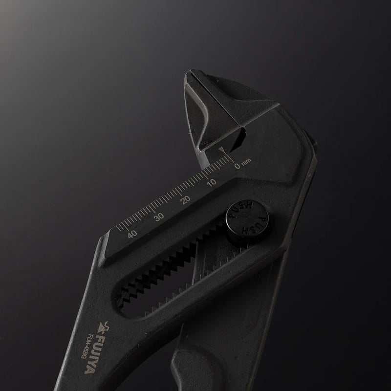 Mỏ lết điều chỉnh nhanh Fujiya FLM-45-BG Kurokin-Series, kích thước 263.5mm, độ mở ngàm từ 0 ~ 45mm. Tiêu chuẩn RoHS