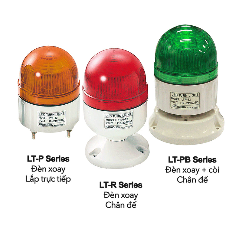 Đèn xoay có chớp Hanyoung Nux LT-R/P/PB Series. Ø84mm, Kín nước IP54, Tiêu chuẩn CE