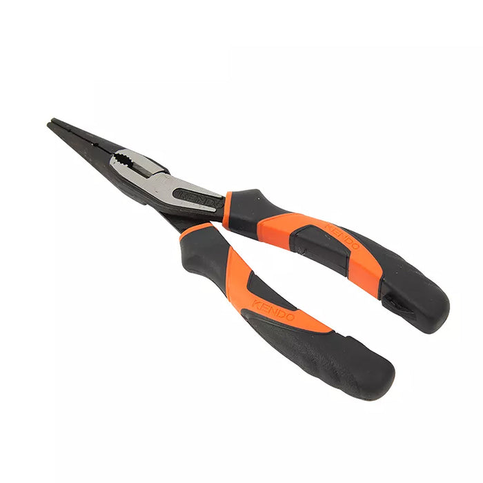 Kìm nhọn Kendo dài 7 inch - 8 inch (185mm - 200mm), vật liệu thép CR-V, có trợ lực, hệ chuyên nghiệp