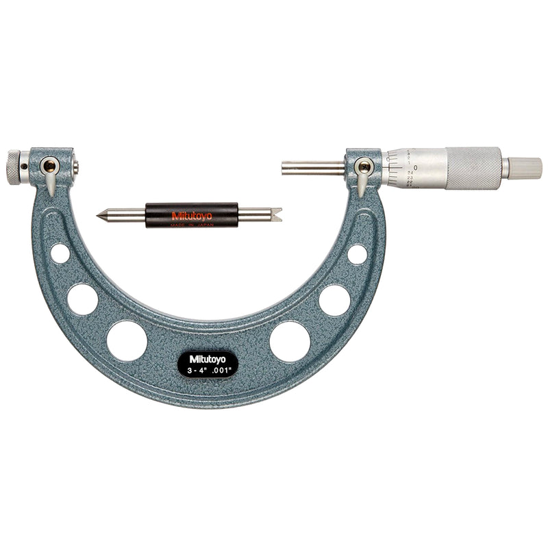 Panme Mitutoyo Series 126 - Screw Thread Micrometers, đo bước ren, có thể thay đầu đo