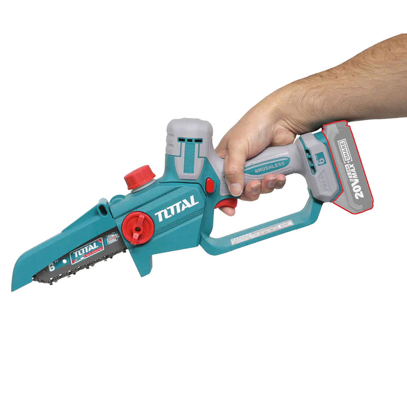 Máy cưa xích Total TGSLI2066 dùng Pin 20V, chiều dài lam 150mm