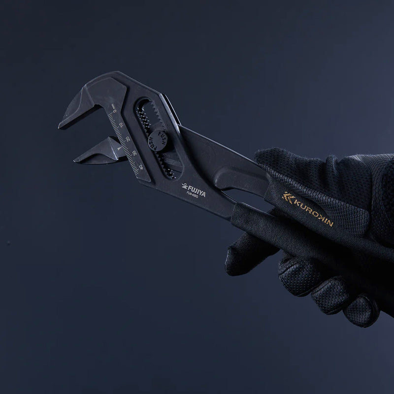 Mỏ lết điều chỉnh nhanh Fujiya FLM-45-BG Kurokin-Series, kích thước 263.5mm, độ mở ngàm từ 0 ~ 45mm. Tiêu chuẩn RoHS