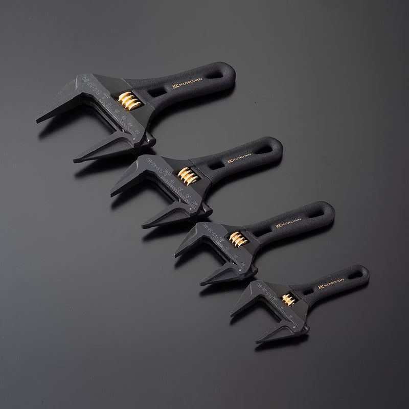 Mỏ lết thân ngắn Fujiya FLS-BG Series (Kurokin) kích thước từ 118mm - 185mm, mở hàm tối đa từ 28mm - 53mm