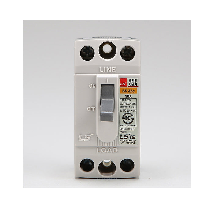 CB cóc 2P LS  BS32c, tải định mức từ 6A ~ 30A, dòng cắt 1.5kA