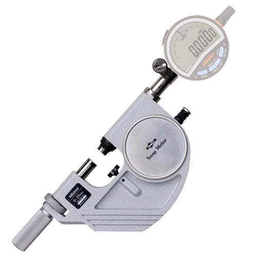 Panme Mitutoyo Series 523 Snap Micrometer tùy chỉnh, đo nhanh trên giá đỡ, với đồng hồ điện tử cho nhà máy thông minh.