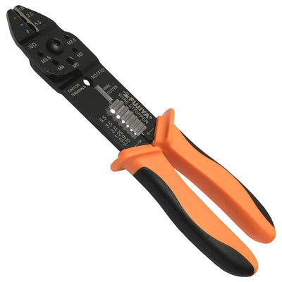 Kìm tuốt bấm dây đa năng Fujiya FA101, 225mm, cắt bu lông, tuốt dây, bấm cose bọc nhựa