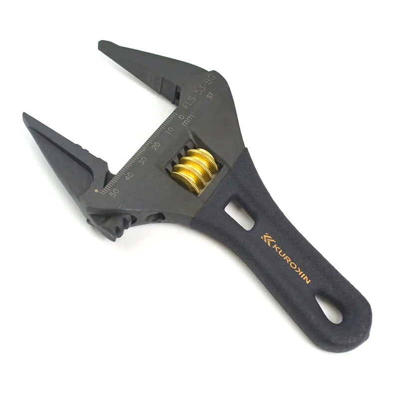 Mỏ lết điều chỉnh thân ngắn Fujiya Kurokin-Series, kích thước từ 118mm ~ 185mm, độ mở ngàm từ 0 ~ 53mm. Tiêu chuẩn RoHS