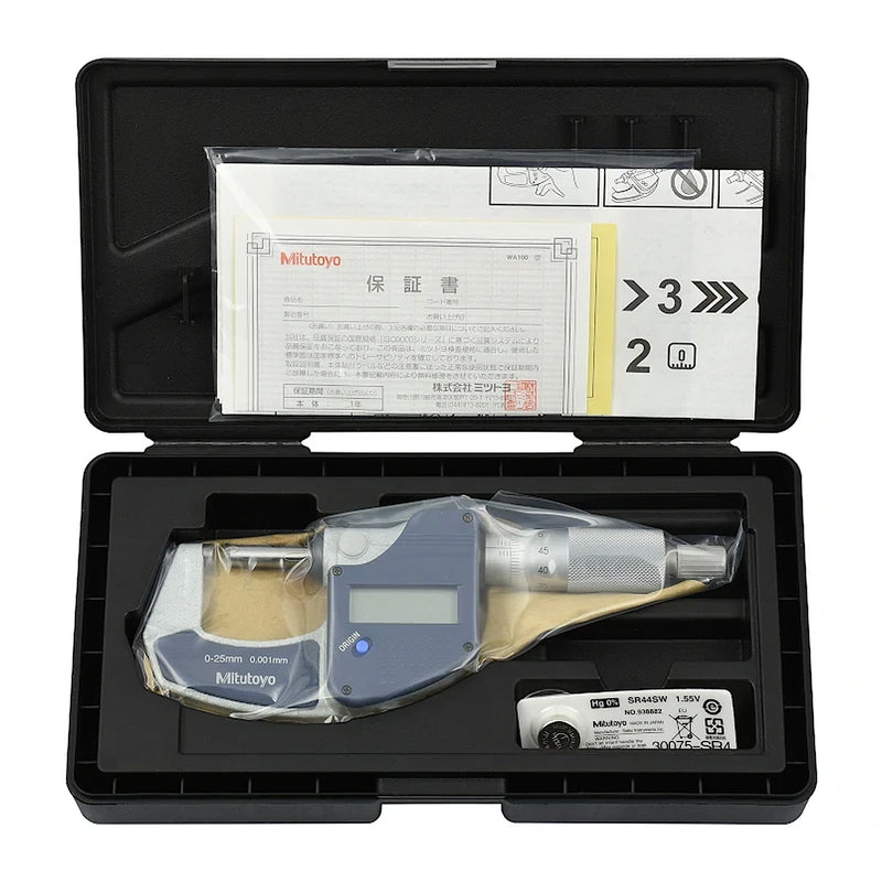 Panme điện tử đo ngoài Mitutoyo Series 293 - Dòng tiêu chuẩn, Dãy đo 0 - 25mm (0 inch - 1 inch). Không SPC xuất dữ liệu