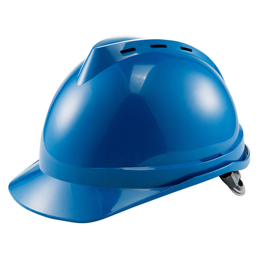 Mũ bảo hộ SATA TF0202B xanh dương có lỗ thoáng khí, chất liệu ABS, đai 8 điểm, khe phụ kiện 30mm.