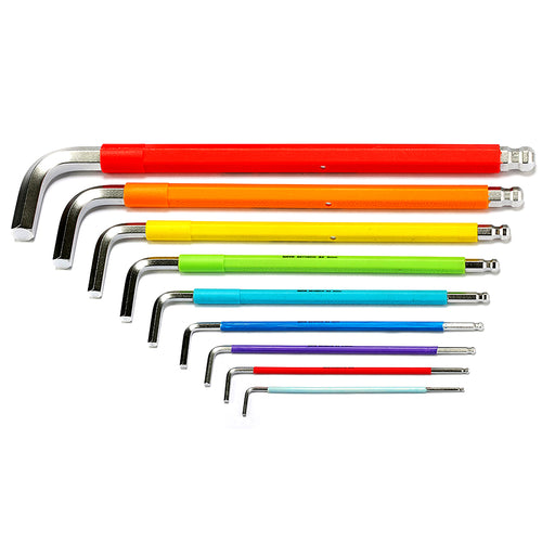 Bộ lục giác đầu bi SATA thân dài, bọc nhựa màu chống trượt, đa kích cỡ 1.5mm - 10mm, thép Cr-V.