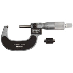 Hệ Metric / Mã 193-102　Dãy đo 25 - 50 mm　Sai số ±2 µm　Vạch chia 0.01 mm　Ratches stop