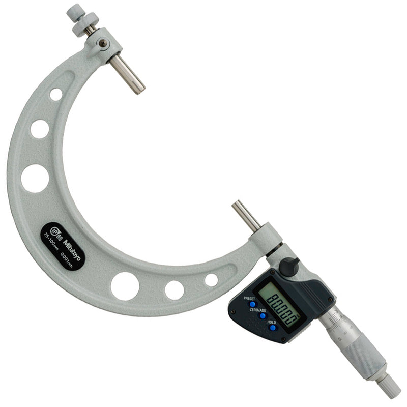 Panme điện tử Mitutoyo Series 324 - Gear Tooth Micrometers. Hàm kẹp đầu bi đo bánh răng. Có cổng SPC xuất dữ liệu