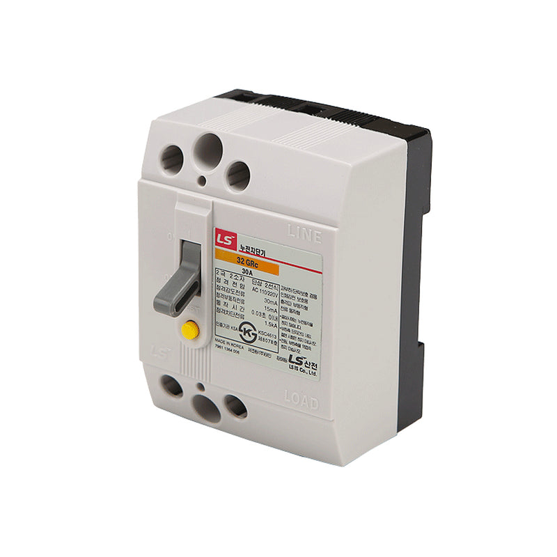 CB cóc chống giật RCBO 2P LS chỉ chống rò điện và quá tải, tải danh định từ 15A ~ 30A, dòng cắt 1.5kA - 2kA, dòng rò 30mA