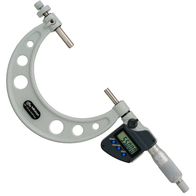 Panme điện tử Mitutoyo Series 324 - Gear Tooth Micrometers. Hàm kẹp đầu bi đo bánh răng. Có cổng SPC xuất dữ liệu