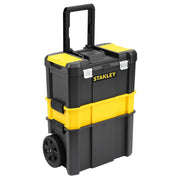Hệ thùng dụng cụ 3 trong 1 dòng Essential Stanley STST1-80151 gồm 3 module tháo rời bánh xe 7 inch kèm tay kéo ống lồng