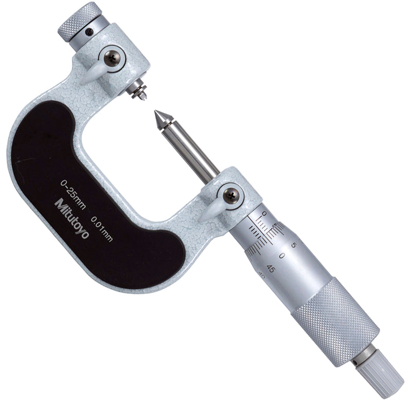 Thước Panme đo ren Mitutoyo Series 126 thay đổi đầu đo đo đường kính trung bình ren vít.