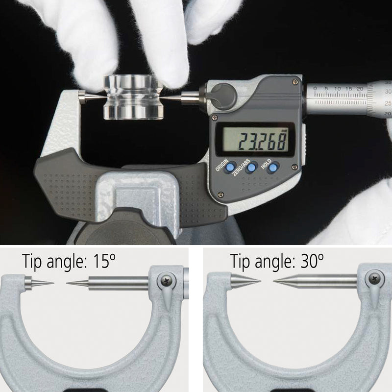 Panme điện tử Mitutoyo Series 342 - Point Micrometers, Mũi đo nhọn