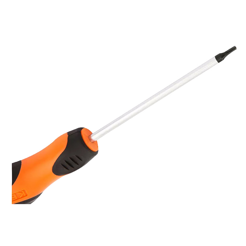 Tua vít đầu sao Kendo kích thước từ T10 - T40, chiều dài từ 100mm - 125mm vật liệu thép Cr-V, tay cầm bọc cao su