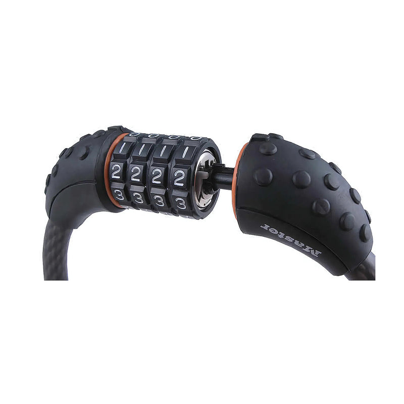 Ổ khóa dây 4 cọc số Master Lock 8122EURDPRO cao cấp, dây khóa bằng cáp thép cuộn được bọc nhựa vinyl dài 1.8m