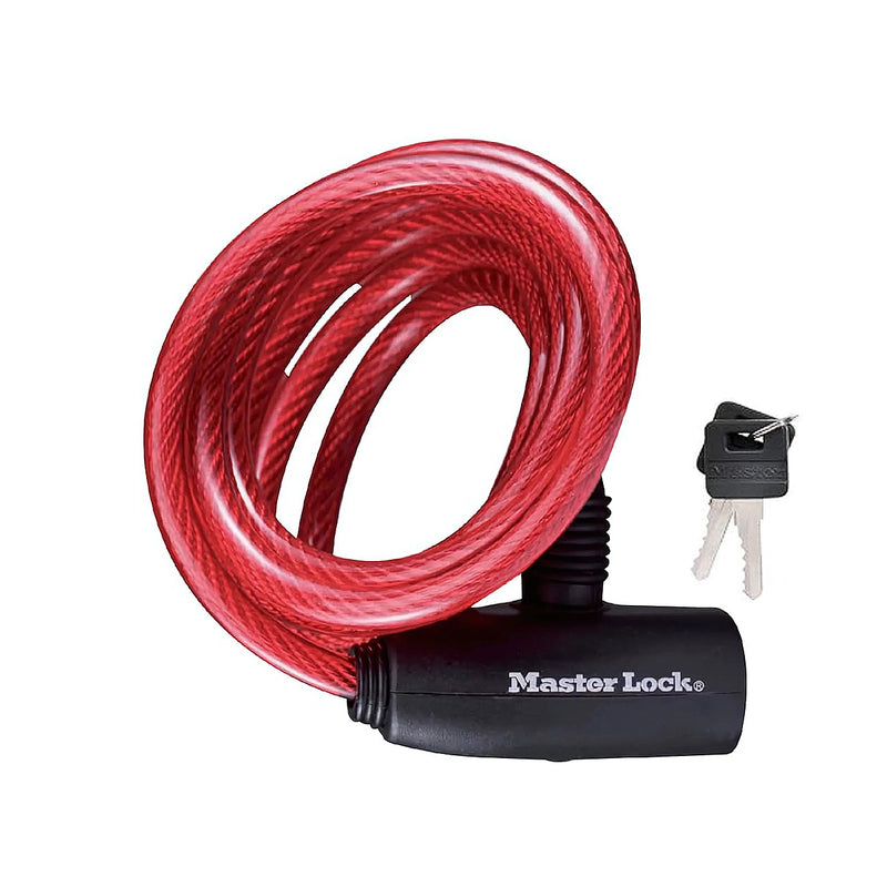 Ổ khóa dây Master Lock 8127EURDPRO, dây khóa bằng cáp thép cuộn được bọc nhựa vinyl dài 1.8m