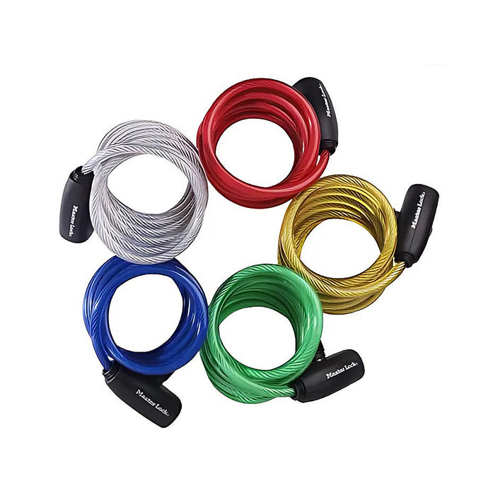 Ổ khóa dây Master Lock 8127EURDPRO, dây khóa bằng cáp thép cuộn được bọc nhựa vinyl dài 1.8m