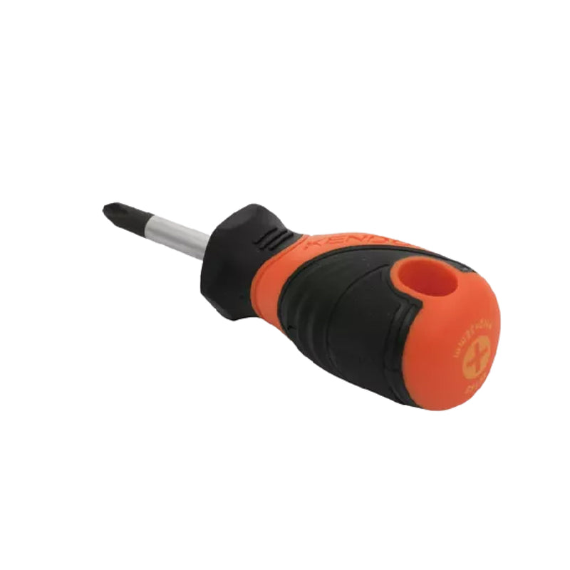 Tua vít bake ngắn Kendo 20145 kích thước PH2 x 38mm, vật liệu thép Cr-V, tay cầm bọc cao su