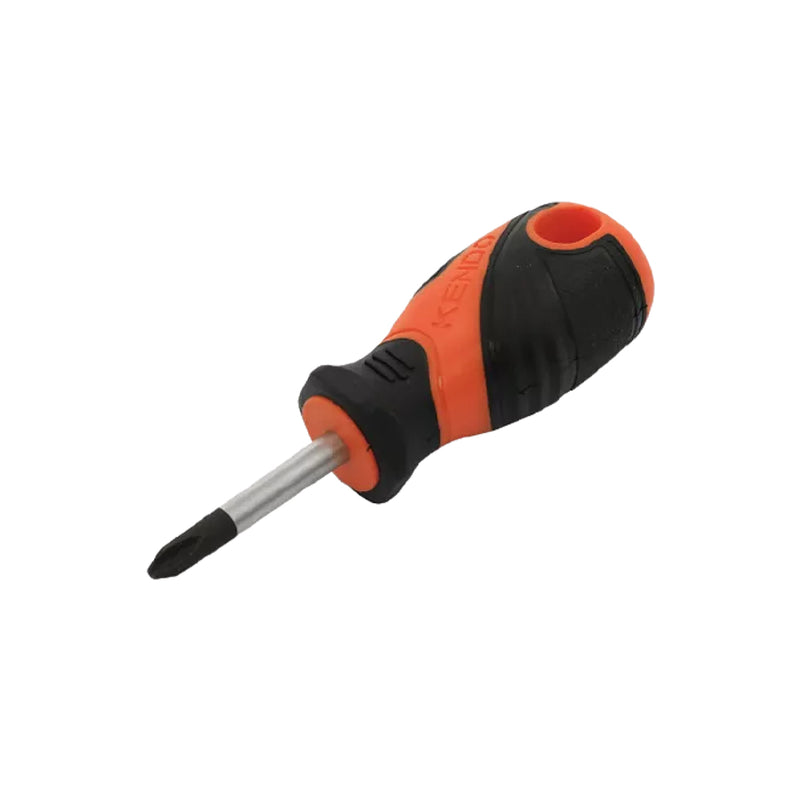Tua vít bake ngắn Kendo 20145 kích thước PH2 x 38mm, vật liệu thép Cr-V, tay cầm bọc cao su