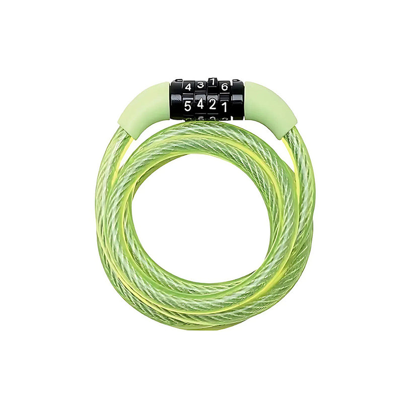 Ổ khóa dây 4 cọc số Master Lock 8143EURDPROCOL, dây khóa bằng cáp thép cuộn được bọc nhựa vinyl dài 1.8m