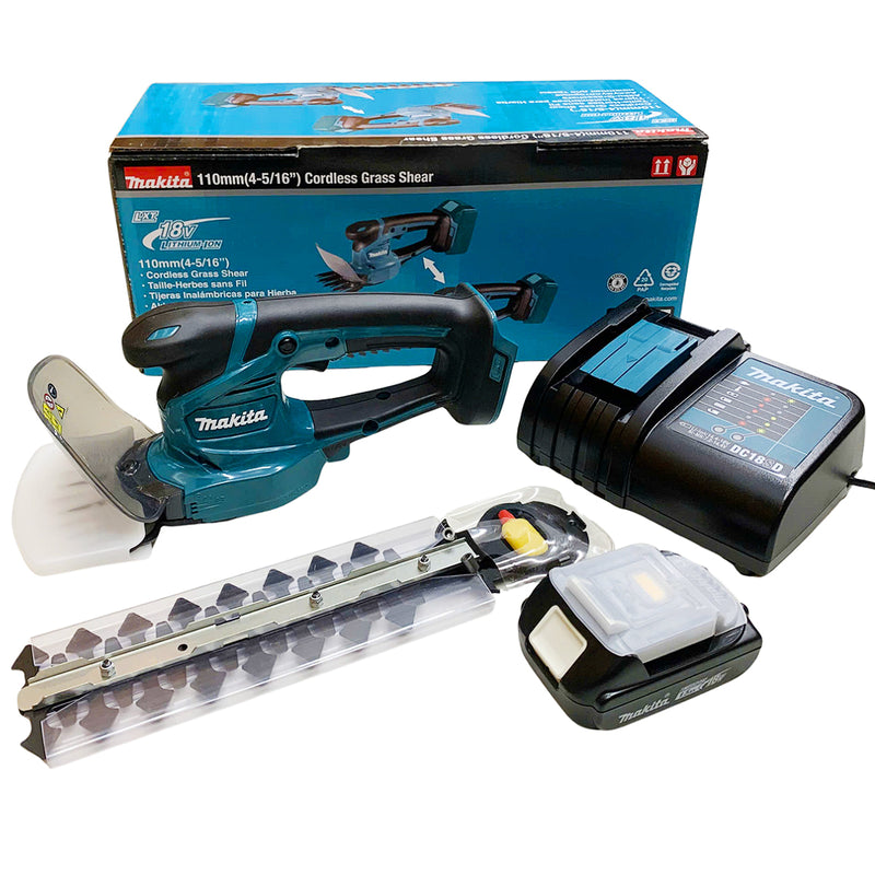 Máy tỉa cỏ và tỉa hàng rào 2 trong 1 Makita DUM111 dùng Pin 18V LXT, chiều dài lưỡi 110mm, 200mm