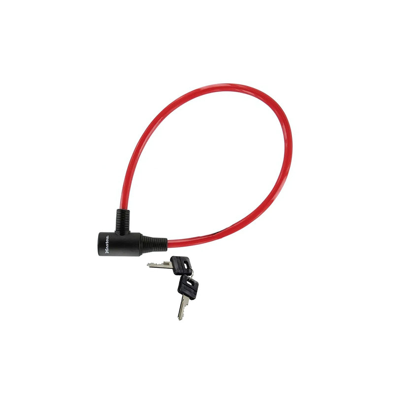 Ổ khóa dây Master Lock 8169EURDPRO, dây khóa bằng cáp thép được bọc nhựa vinyl nhiều màu dài 65cm