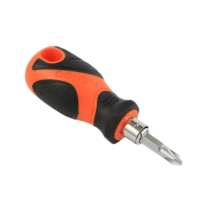 Bộ tua vít đổi đầu 2 trong 1 Kendo 20217 (1 đầu dẹp - 1 đầu bake) vật liệu thép Cr-V