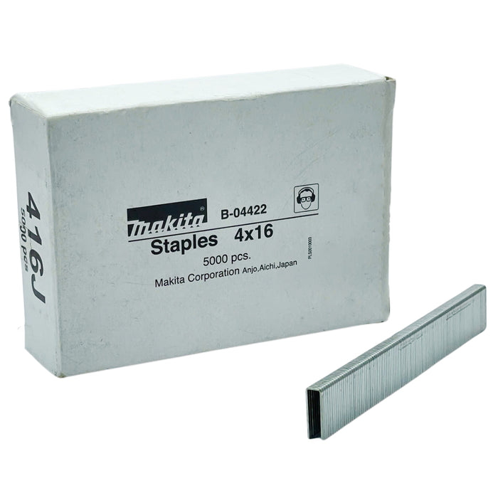 Hộp 5000 đinh ghim U Makita cở đinh 0.6mm (20Ga), chiều rộng 4mm, chiều dài từ 10mm-25mm, dùng cho các máy bắn đinh AT422AZ, DST421