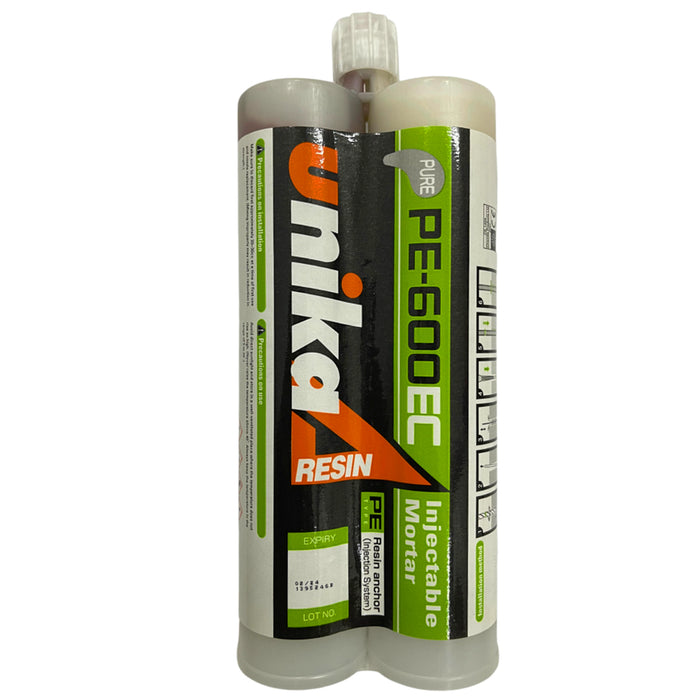 Hóa chất cấy thép và bu lông 2 thành phần Unika PE-600EC, dung tích 600ml