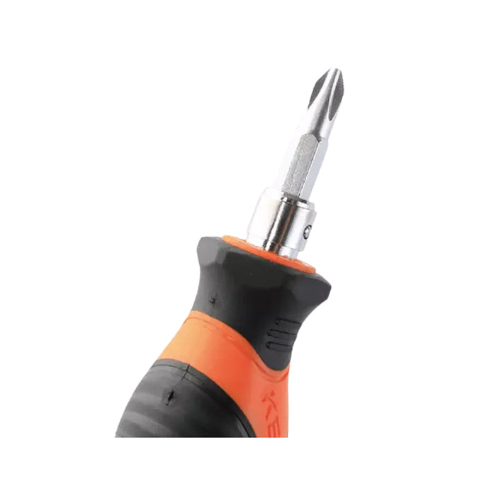 Bộ tua vít đổi đầu 2 trong 1 Kendo 20217 (1 đầu dẹp - 1 đầu bake) vật liệu thép Cr-V