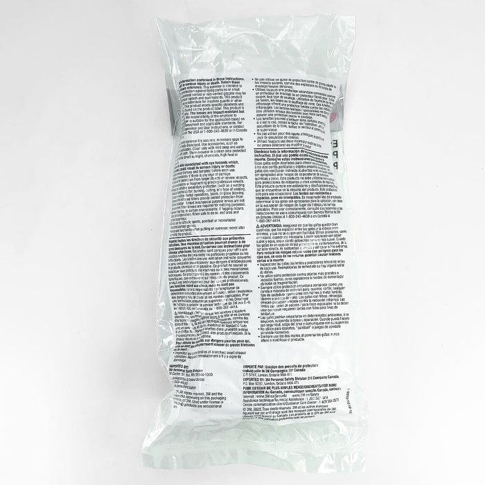 Kính bảo hộ 3M Tour-Guard V TGV01-100 chất liệu nhựa Polycarbonate, chống tia UV, chống đọng sương