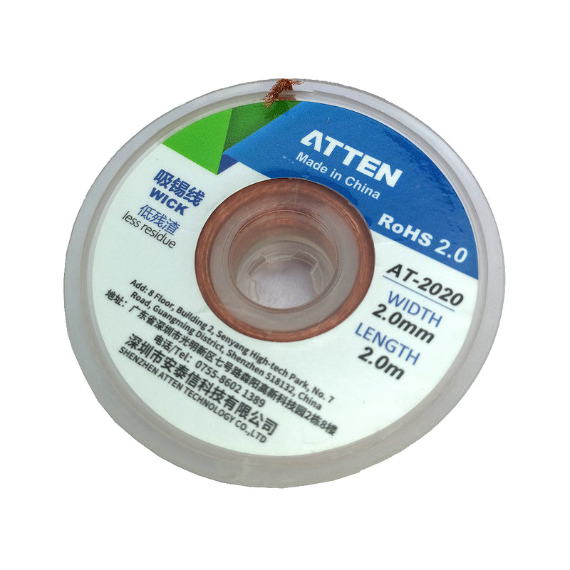 Dây đồng nhuyễn thấm hút chì lỏng hoặc thiếc lõng Atten. Tiêu chuẩn RoHS 2.0