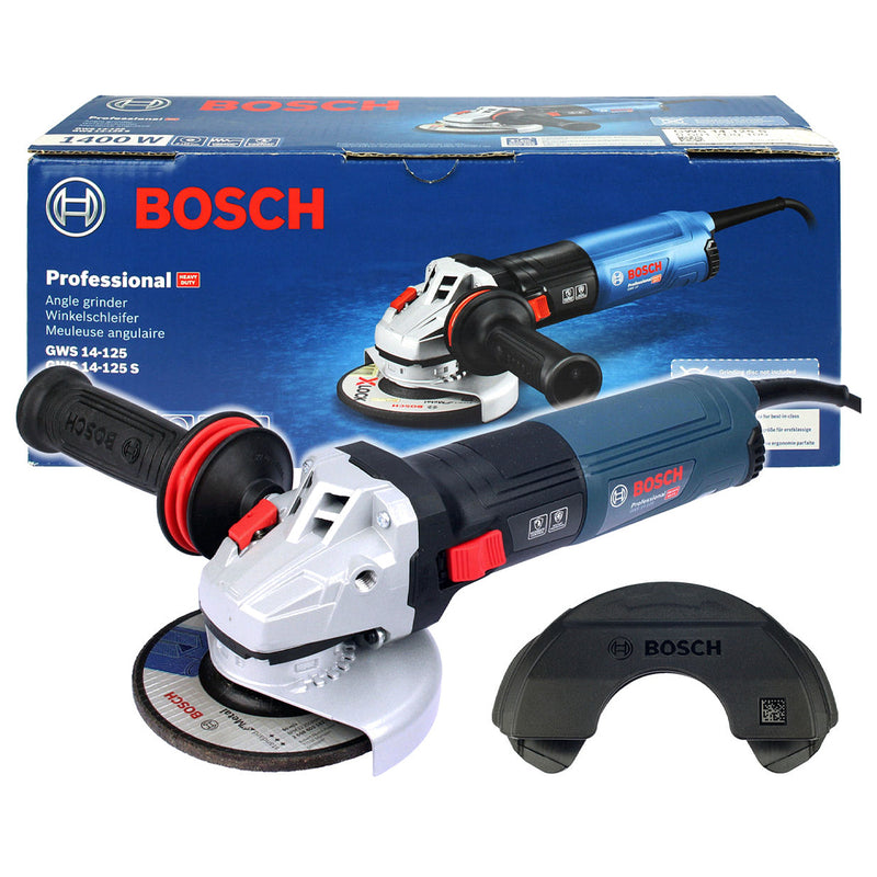 Máy mài góc Bosch GWS 14-125 S công suất 1,400W đường kính lưỡi 125mm, công tắc trượt mã số 06017D0100