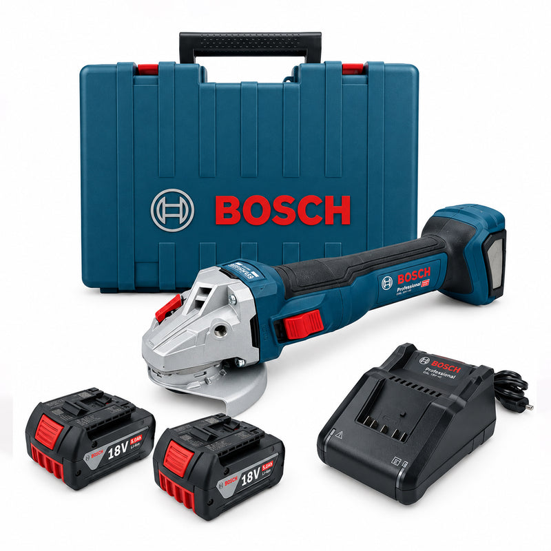 Máy mài góc Bosch GWS 18V-11 S dùng Pin 18V, đường kính lưỡi 125mm công tắc trượt