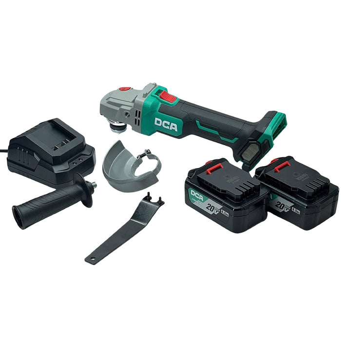 Máy Mài Góc 100mm Dùng Pin 20V (Động cơ không Chổi Than) DCA ADSM03-100
