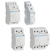 Khởi động từ thân mỏng Chint NCH8 series, tải danh định từ 20A ~ 63A, dòng coil khởi động 230V/AC. Tiêu chuẩn quốc tế