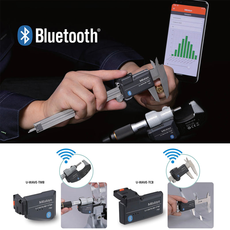 Phụ kiện đầu phát dữ liệu Bluetooth Mitutoyo 264-625, kết nối U-WAVE-TCB, Không chống nước, có còi báo