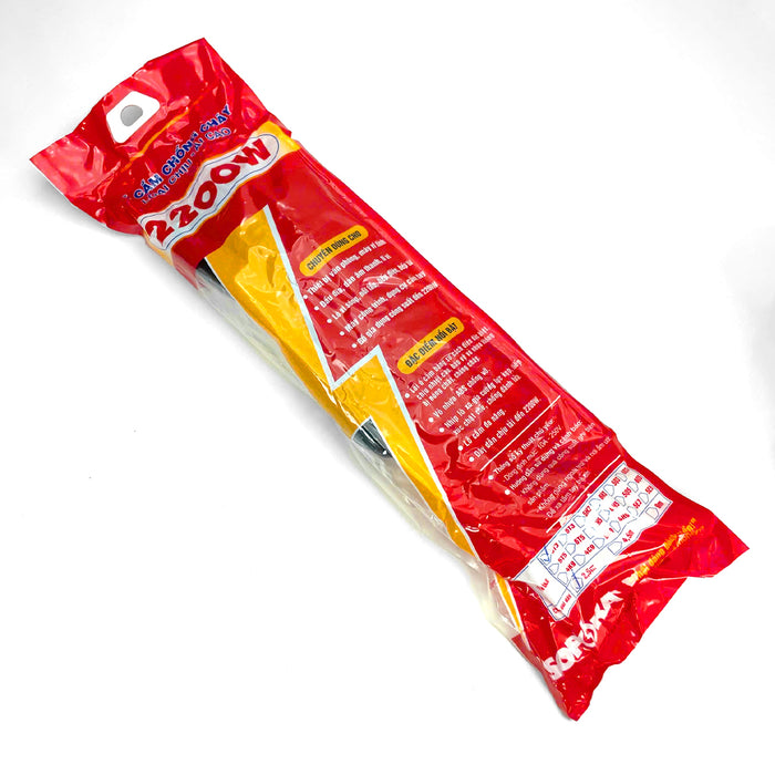 Ổ cắm nối dài, có lõi sứ chống cháy, công suất 2200W 5 cổng đa năng, có công tắc nguồn, có CB reset (màu đen) SOPOKA 5T