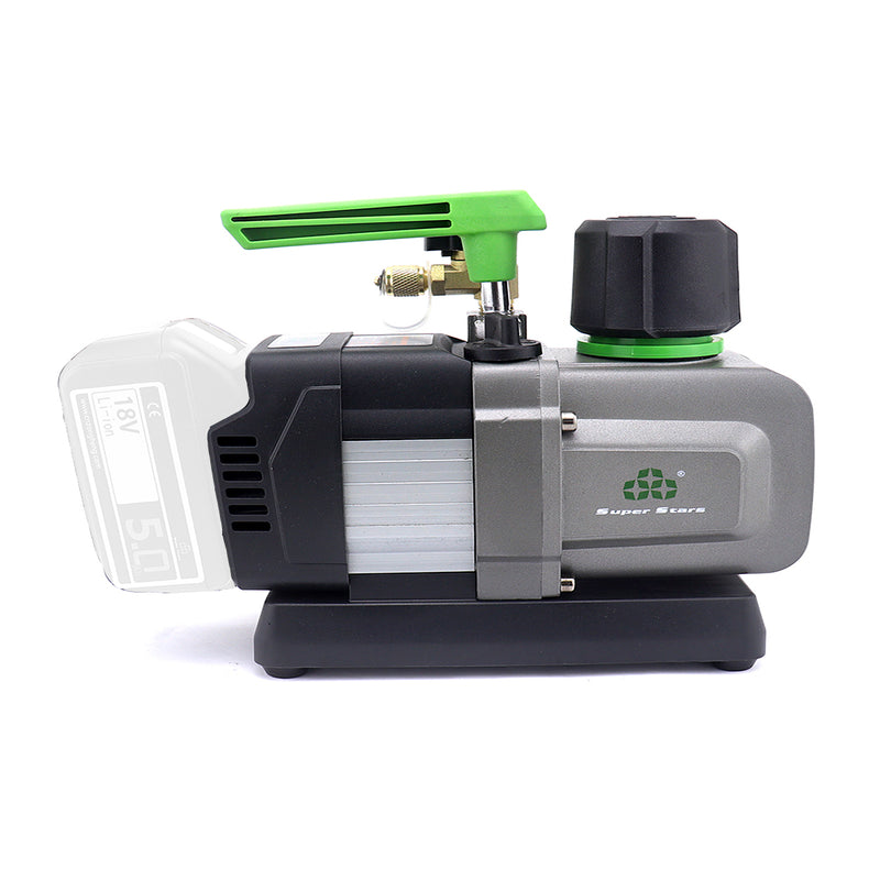 Bơm hút chân không Super Stars ST-2BM 2.5CFM, động cơ 2 cấp, tốc độ hút 70Lít/phút, dùng Pin Lithium 18V