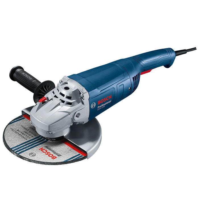 Máy mài góc Bosch GWS 2200-180, đường kính lưỡi 180mm, công suất 2200W, công tắc bóp, mã số 06018C00K0