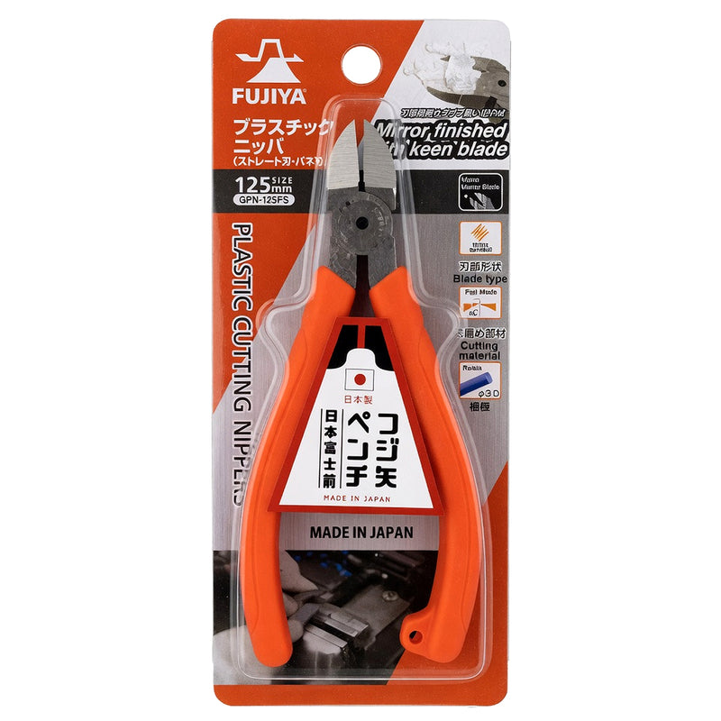Kìm cắt nhựa, có lò xo trợ lực, lưỡi phẳng (Flush Sharp) Fujiya GPN FS Series kích thước từ 125mm - 150mm